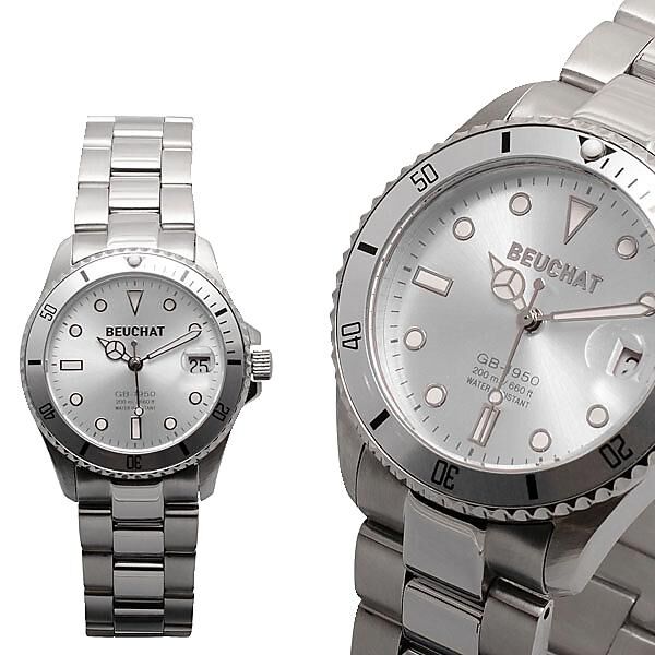 BEUCHAT MONTRE - MONTRE GB1950 ACIER FEMME