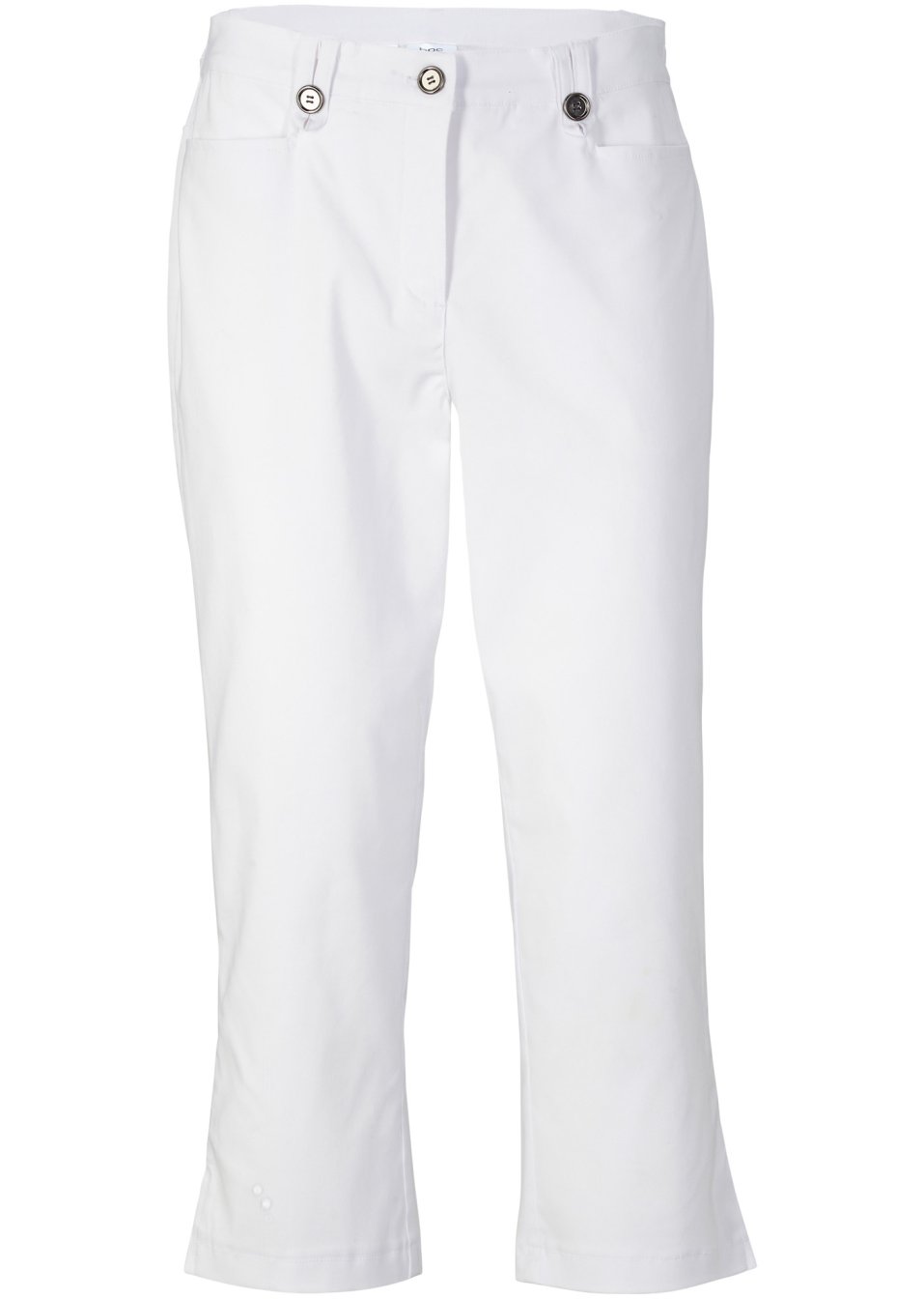 Pantalon sculptant en bengaline 3/4 avec fente et taille confortable