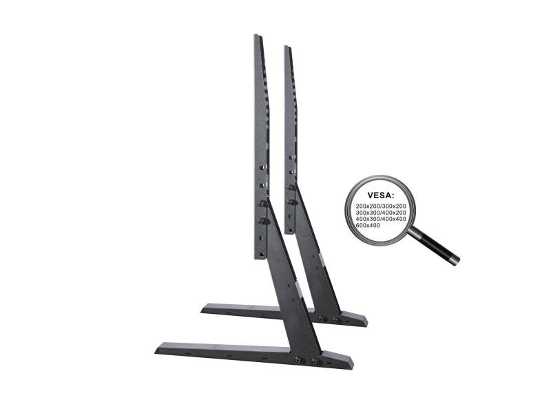 PureMounts Standfuss PM-TVS-02 Schwarz Kompakter, zweiteiliger Display-Ständer