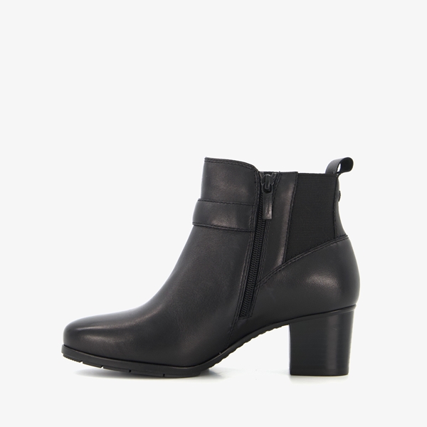 Tamaris Comfort leren dames enkellaarsjes met hak