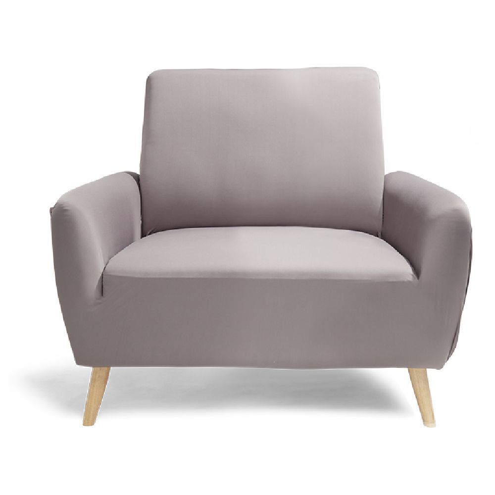 Protège fauteuil extensible uni gris 90 / 145 cm