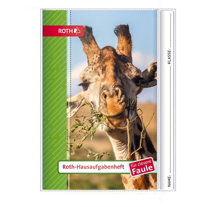 Hausaufgabenheft - Clever Kids & Tiere - Giraffe - A5
