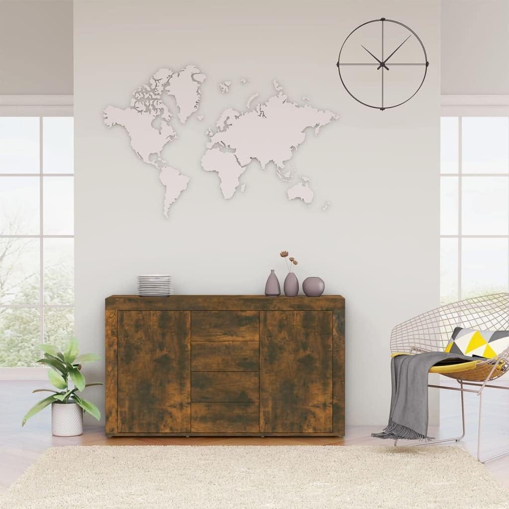 Sideboard, Flurschrank Schubladenschrank Sideboards Kommode Geeignet für Flur Schlafzimmer Küche Wohnzimmer Räuchereiche 120x36x69 cm Holzwerkstoff