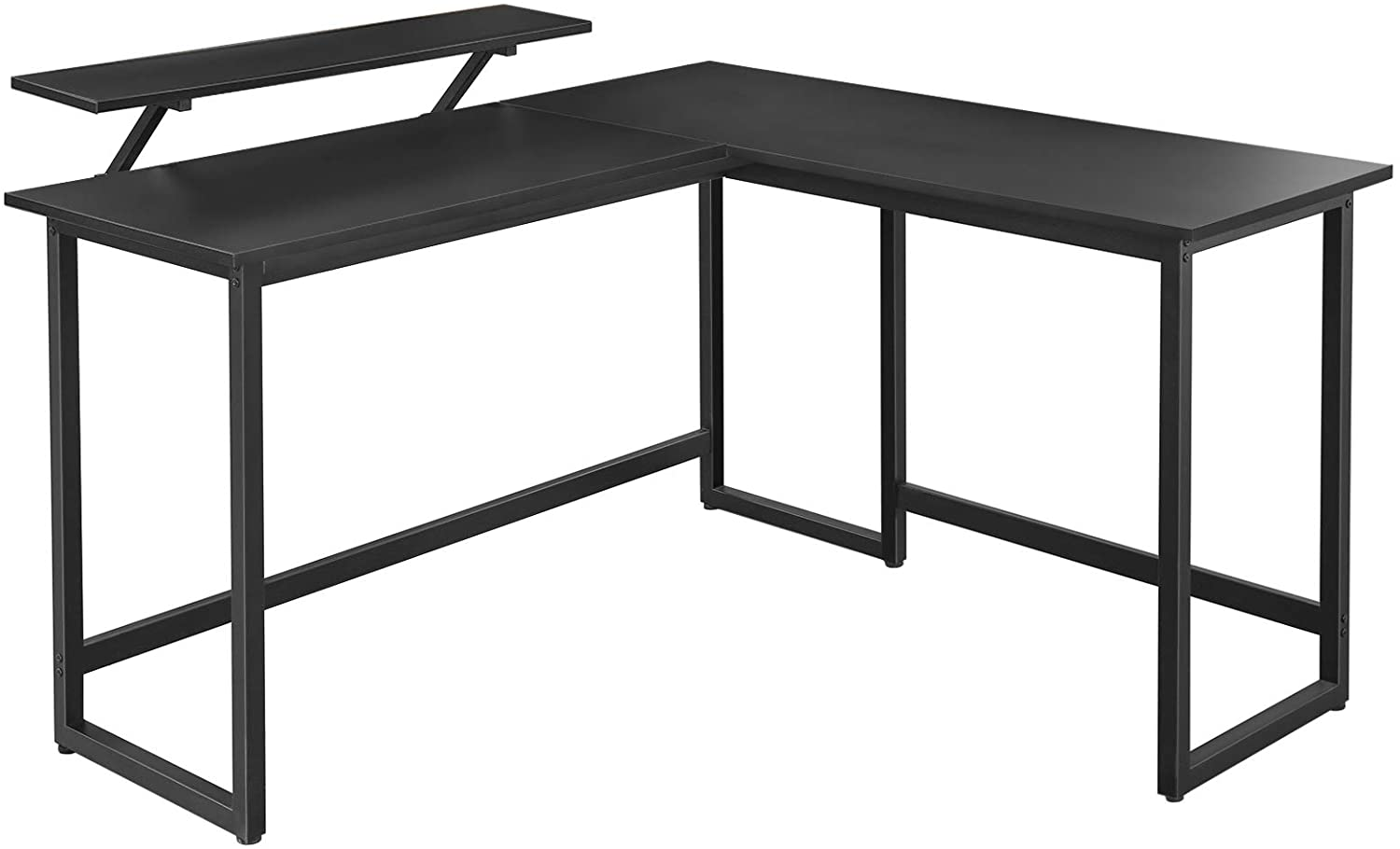 Computerbureau L-vormig Indusign zwart