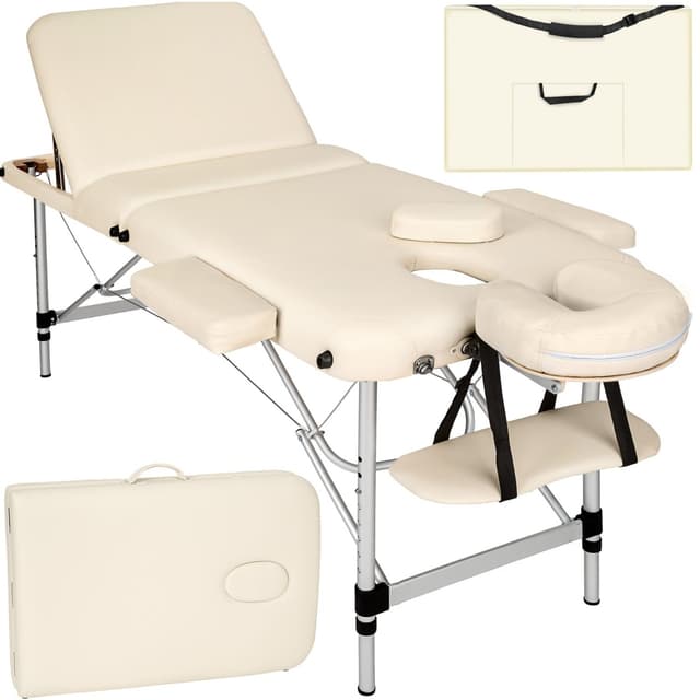 Massagebriks i aluminium med 3 zoner, 5cm polstring + taske