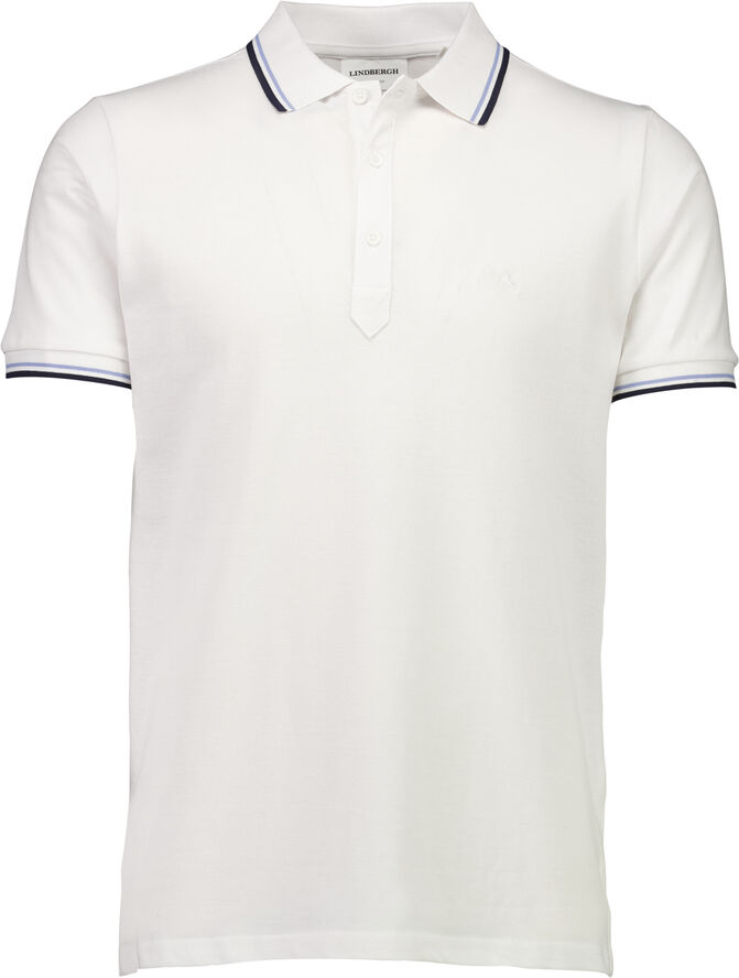 Lindbergh Polo shirt w. contrast piping Hvid