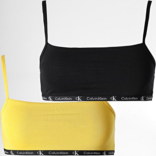 Lot De 2 Brassières Femme 1996 QF7215E Noir Jaune