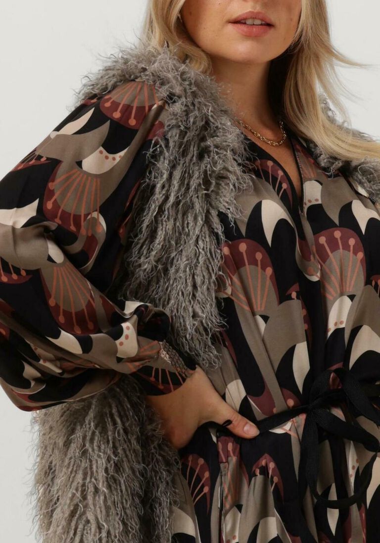 SUMMUM bruine summum gilet gilet faux fur