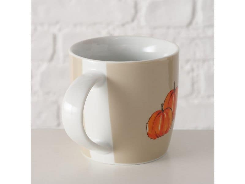 Boltze Universaltasse Pumpkin Keramik, 330 ml Dekorative Tasse