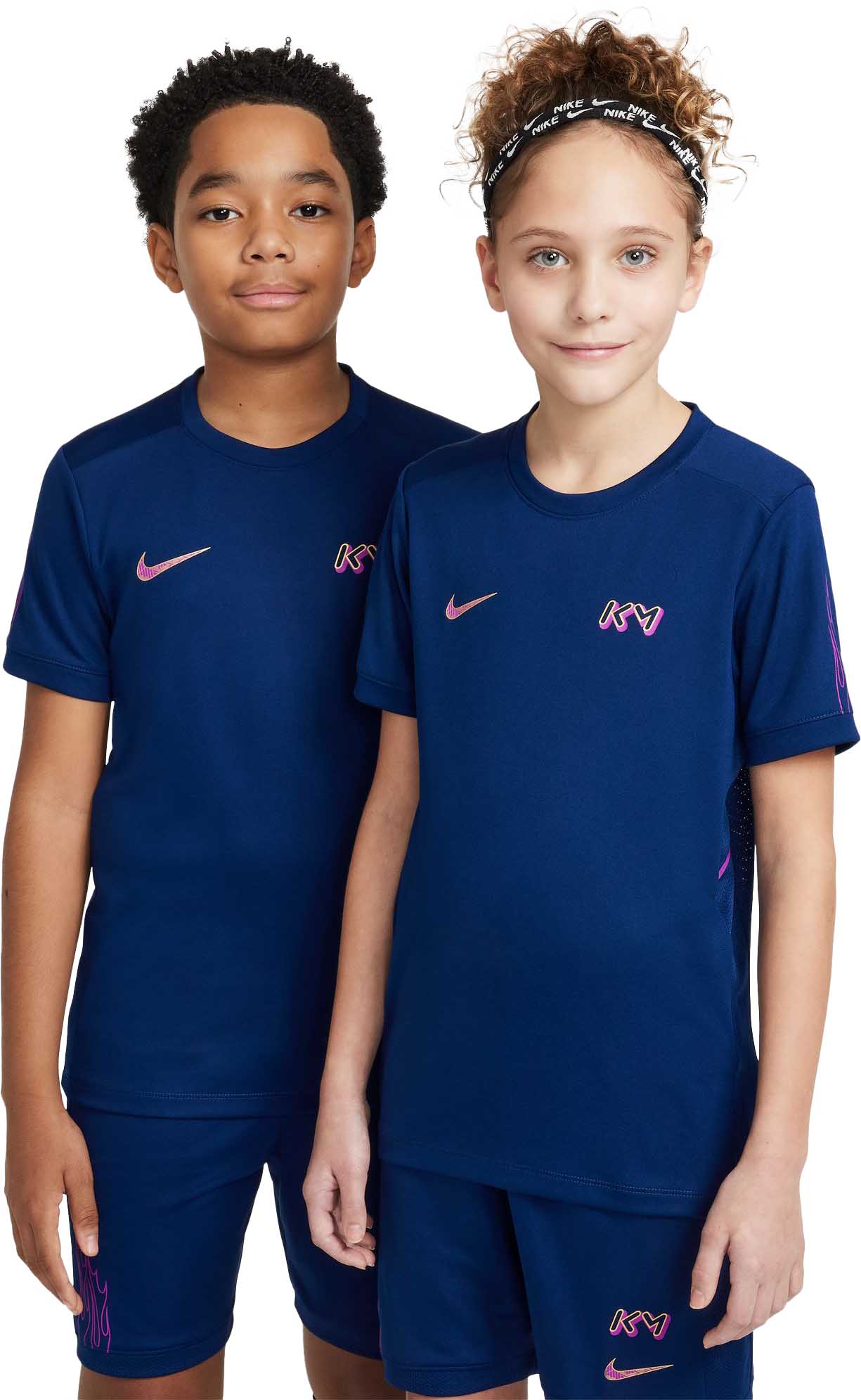 Kylian Mbappé Academy Soccer Top Barn 492/Blue Void/Blue Void/Metallic Gold