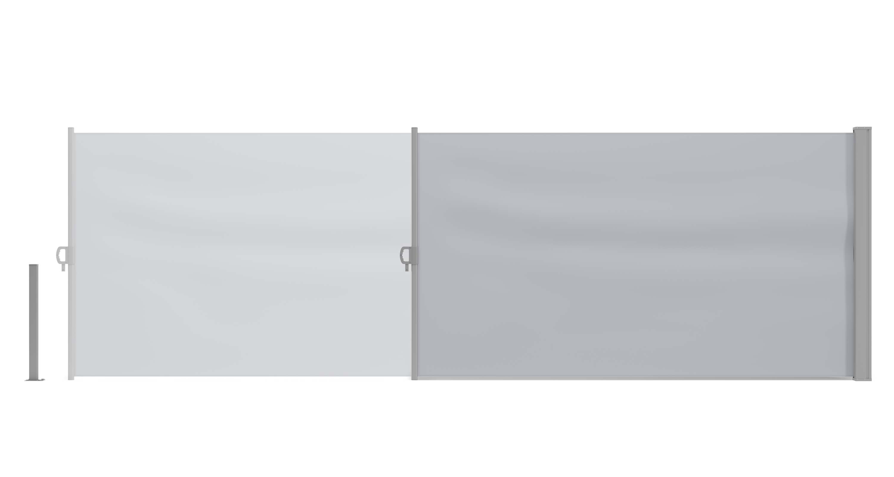 Seitenmarkise VIA 120 x 400 cm grau