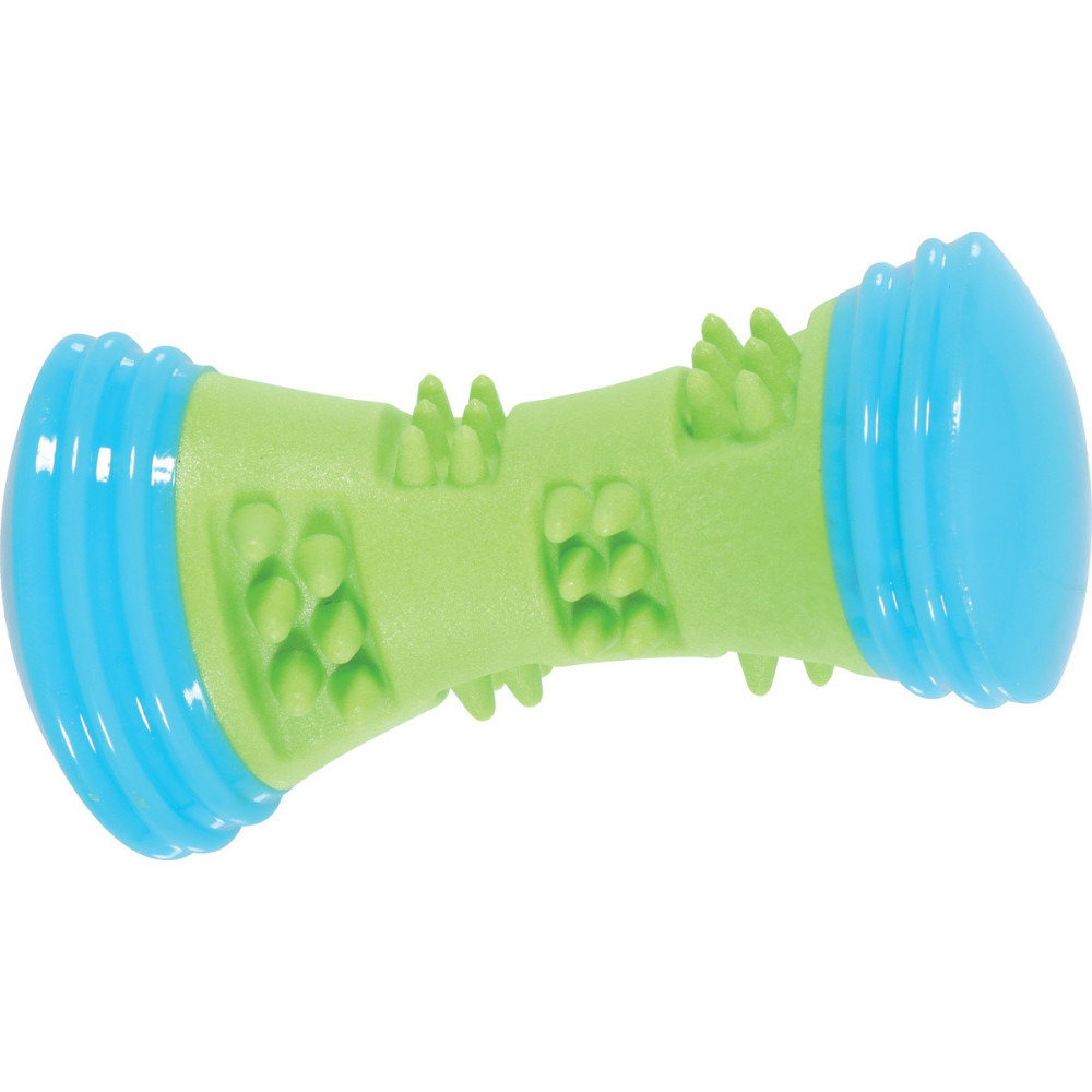 Jouet haltère sunset 15 cm vert pour chien