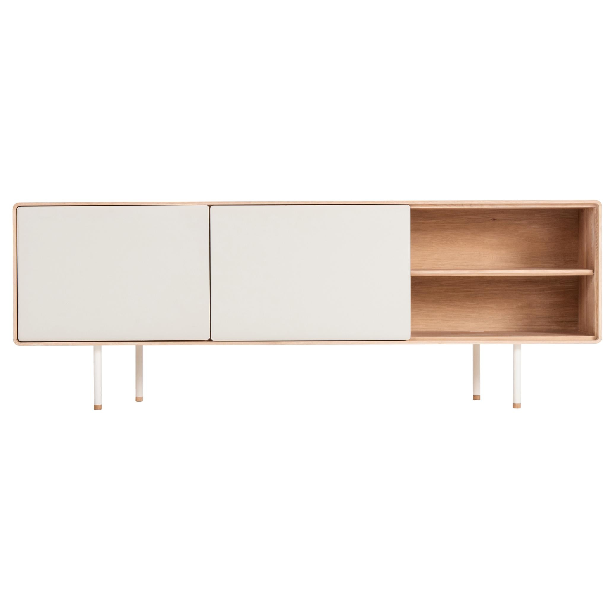Fina dressoir tv-meubel 180x45 whitewash|wit