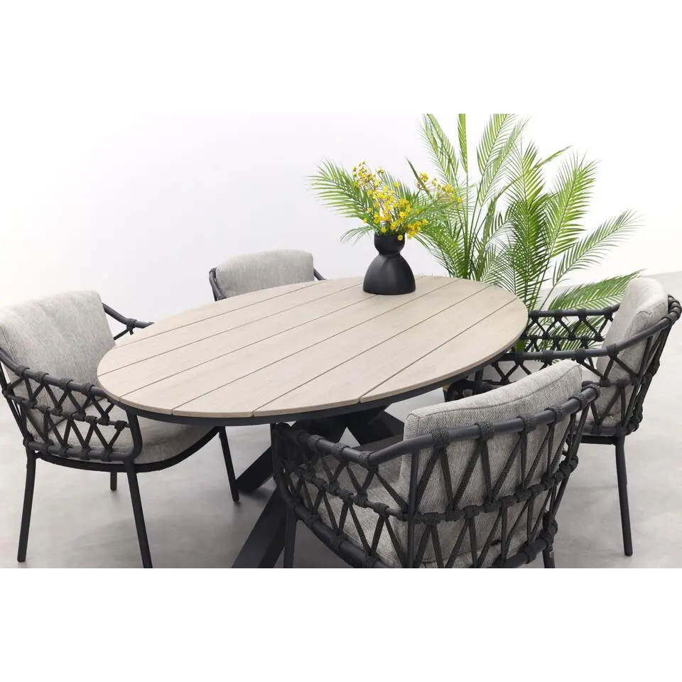 4 Seasons Calpi / GI Edison 180 x 115 cm. tafel - ovale tuinset