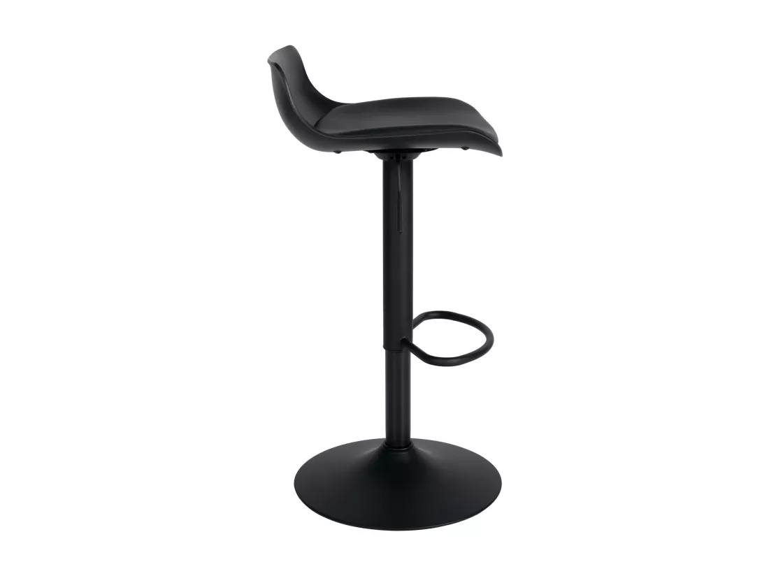 Tabouret de bar - Similicuir - Noir - Aveiro
