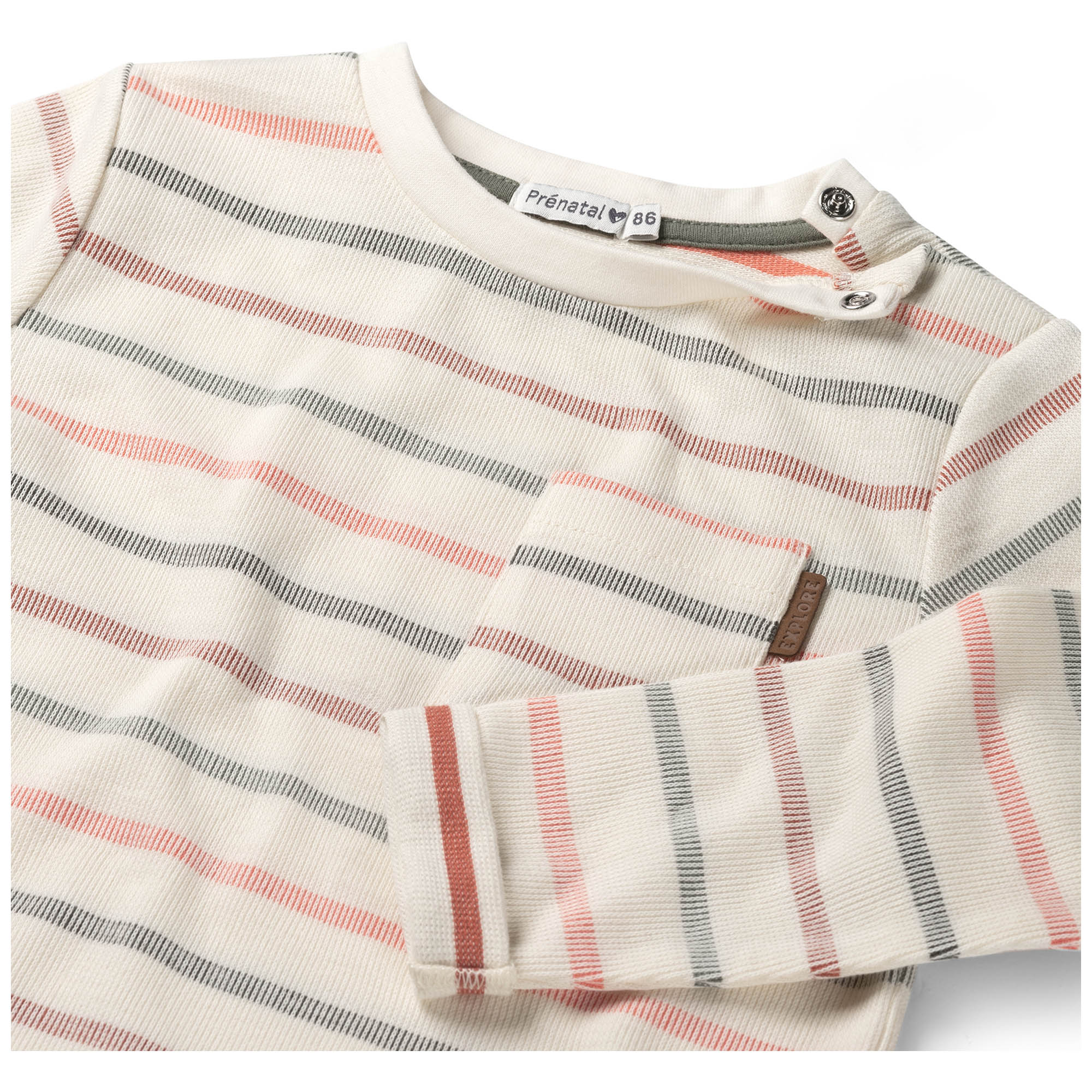 Prénatal peuter shirt lange mouwen strepen multi