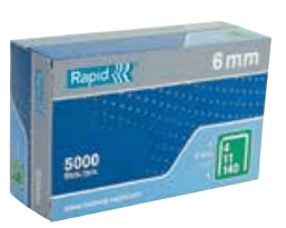 Rapid 11912311, Pakke med stifter, 1,2 cm, 5000 stifter, R34, R44, R64, ALU740, ALU840, ALU940, R311, R54, E-tac, ESN114, R214, PS111, 110 mm, 67 mm