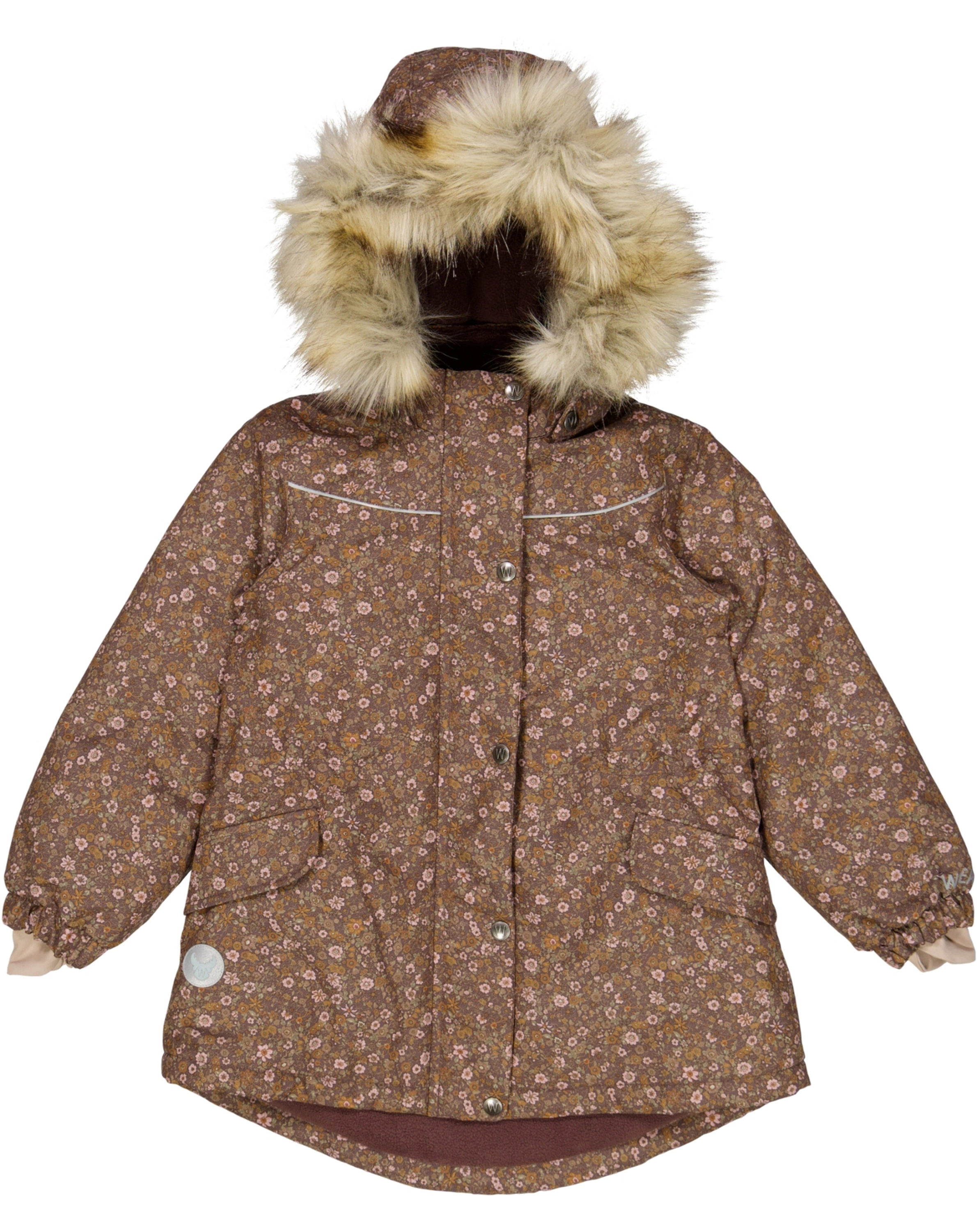 Funktions-Winterjacke MATHILDE TECH FLOWERS in eggplant