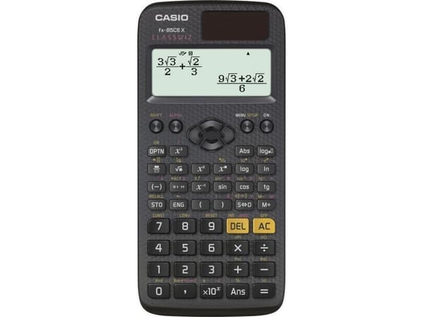 CASIO VIDENSKABELIG LOMMEREGNER FX-85CEX, 379 FUNKTIONER, 77X166MM, SORT