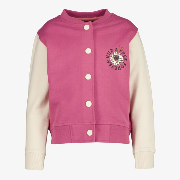 TwoDay meisjes baseball vest roze wit