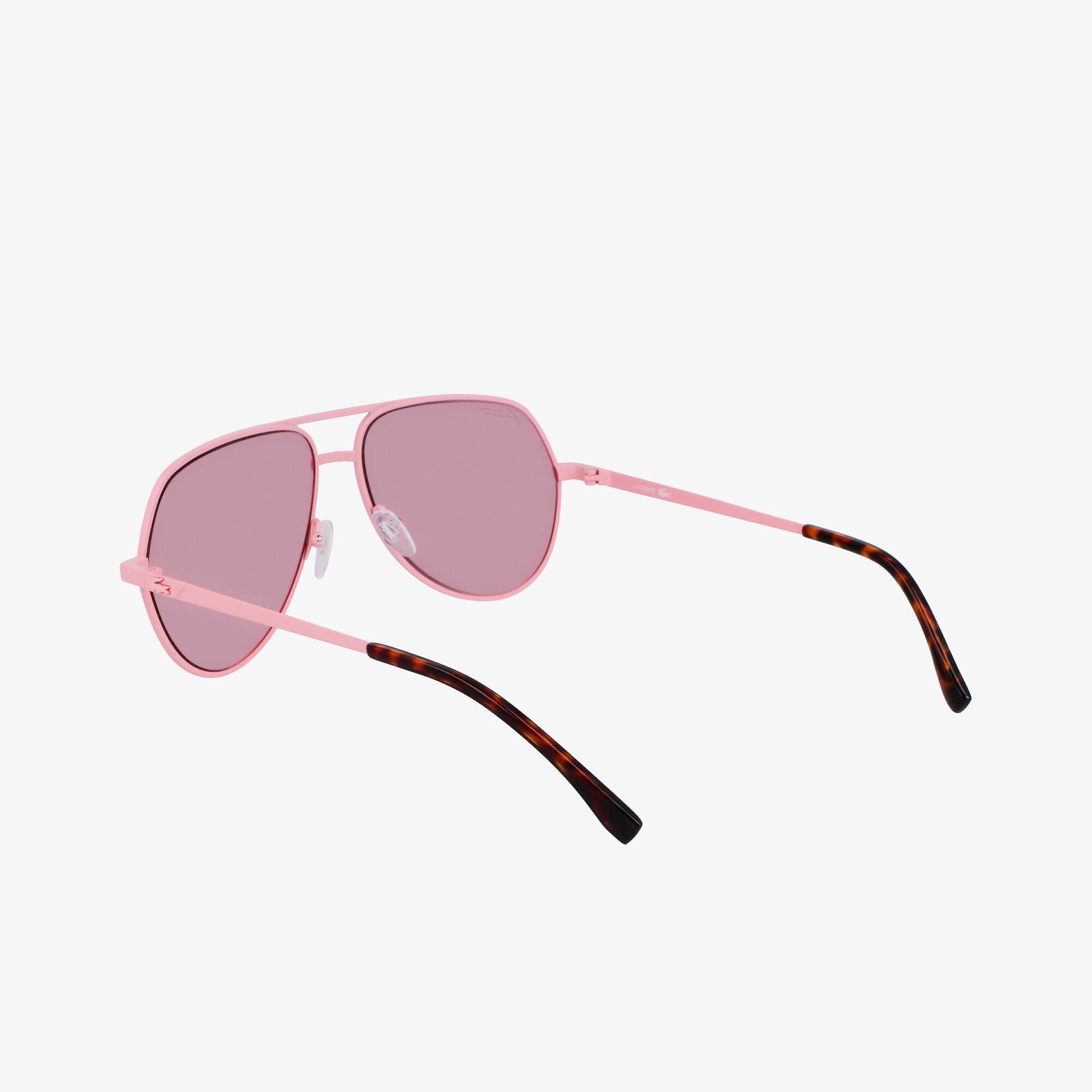 Unisex Signature 101 Pilot-Sonnenbrille aus Metall Sonnenbrillen - Rosa - Lacoste - Unisex