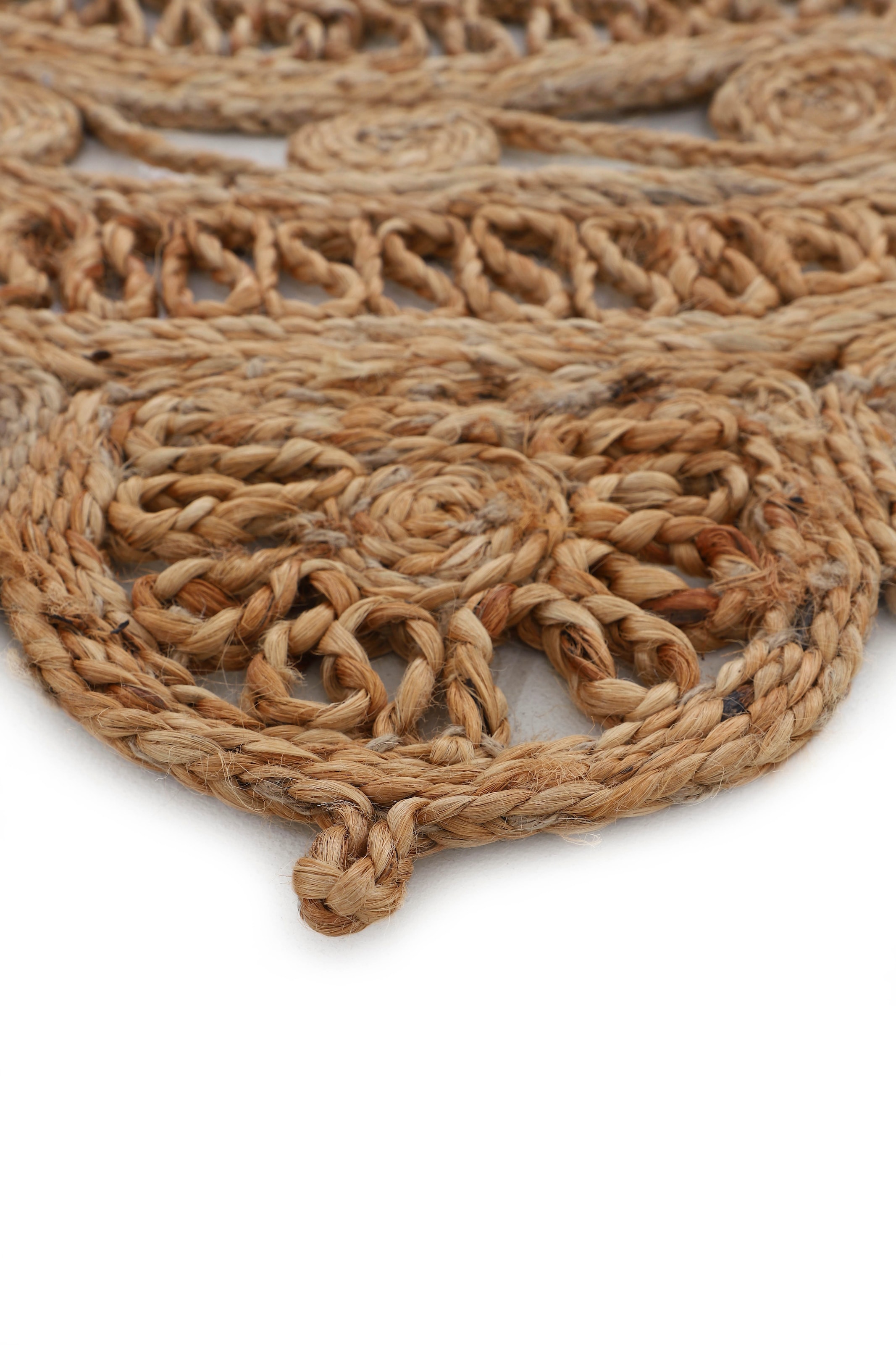 carpetfine Teppich »Cate Juteteppich Naturfaser« rund 5 mm Höhe 100 % geflochtene Jute, beidseitig nutzbar