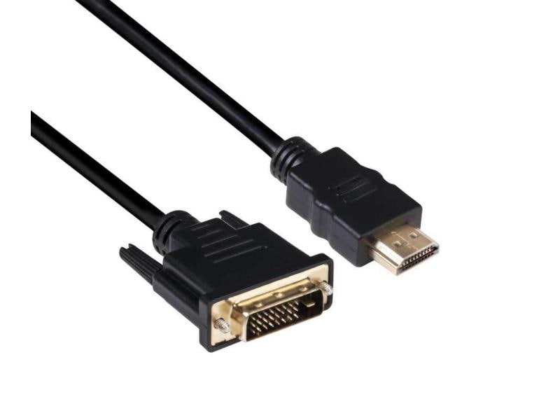 Club 3D Kabel DVI-D – HDMI 1.4, 2 m, Bidirektional Bidirektionales DVI auf HDMI Kabel