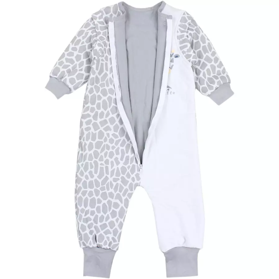 TupTam Baby Schlafsack mit Beinen und Ärmel Winter weißgrau