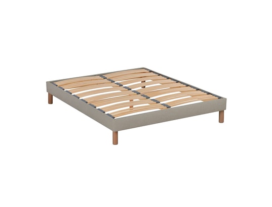 NUIT DE COTON - Sommier 140 x 190 Sommier en kit lino | beige | 140x190 cm