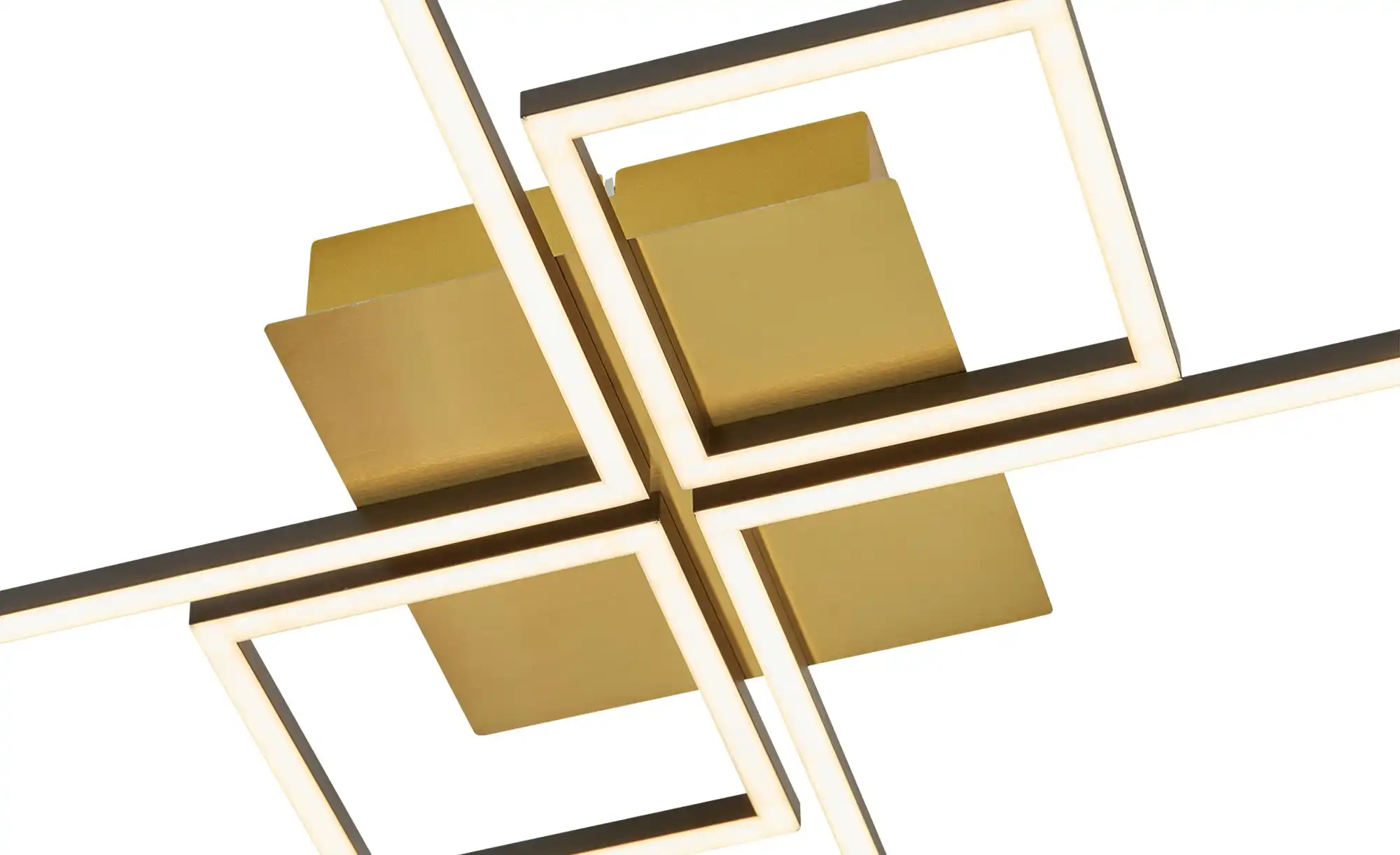 KHG LED-Deckenleuchte, 4-flammig, schwarz/goldfarben