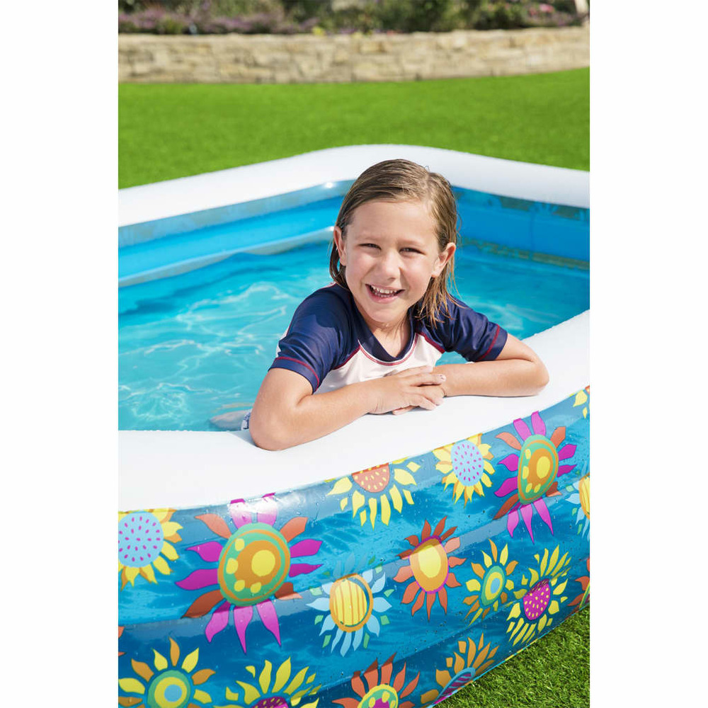 Piscine gonflable pour enfants bleu 229x152x56 cm