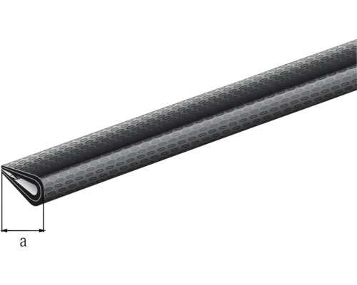 PVC randbeschermingsprofiel 10x7 mm, 1,5 m