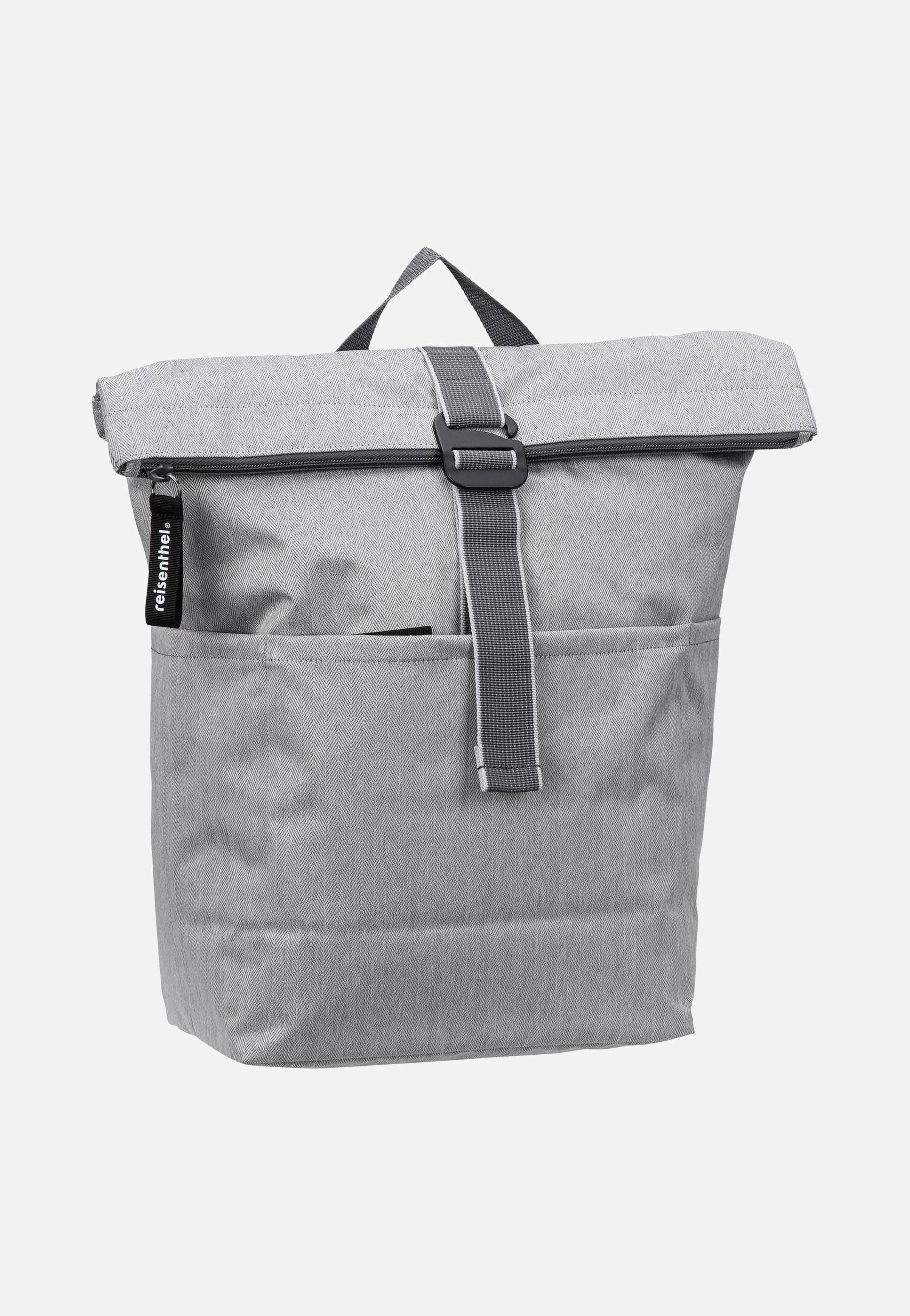 rolltop Herringbone Grey - Rolltop Rucksack