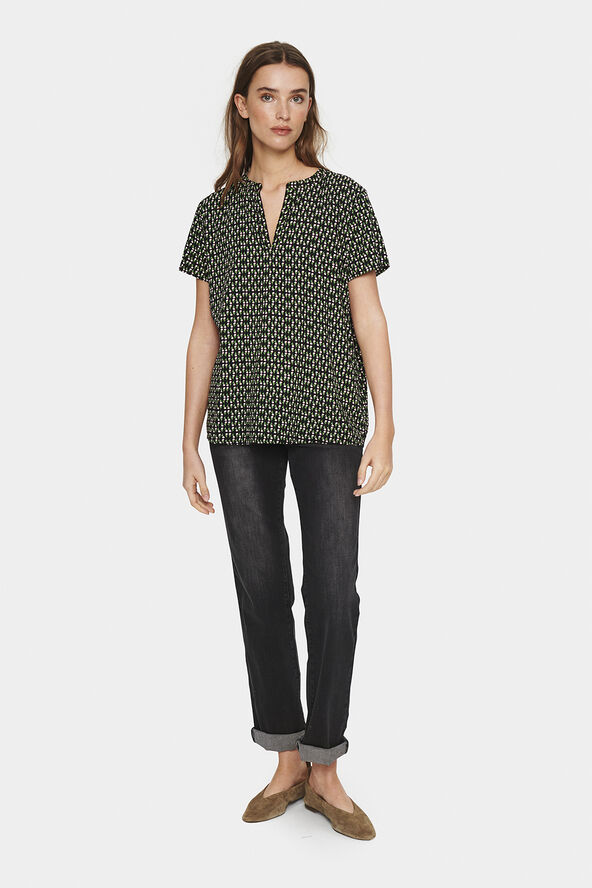 Saint Tropez TikkaSZ Blouse Black line florals