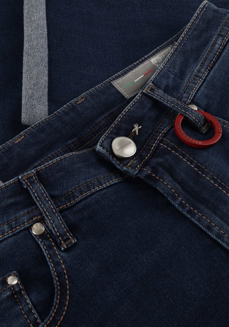 donkerblauwe tramarossa slim fit jeans michelangelo