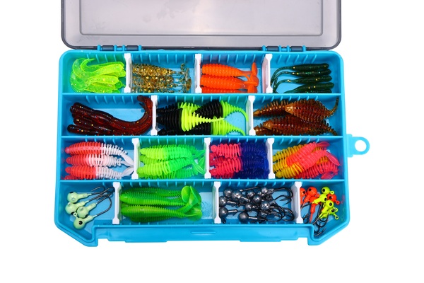 Boîte de leurres souples Fish4All Trout Softbait Box (97 pcs)