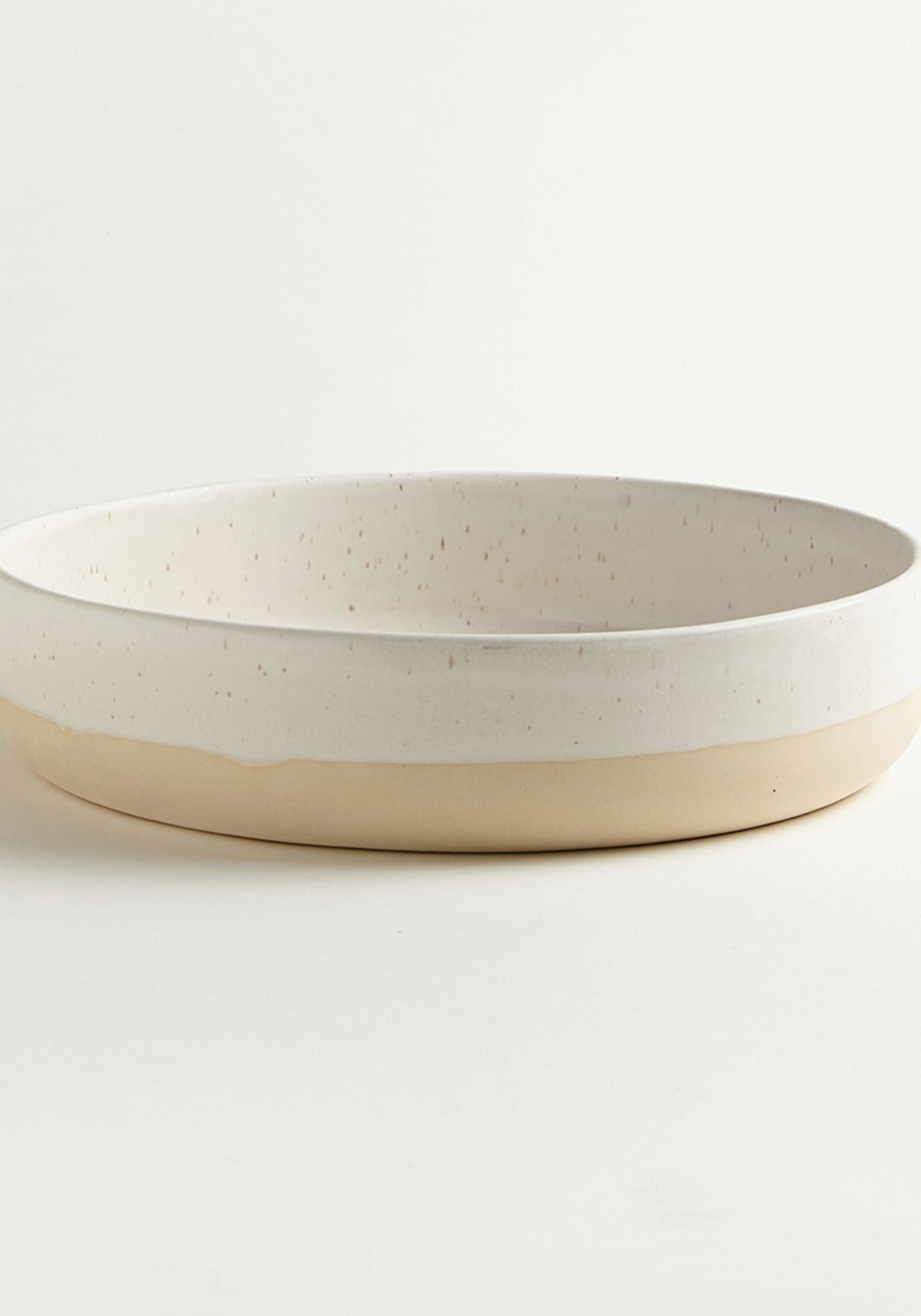 Onomao Grosse Schale Traditionell Naturweiss Dipped