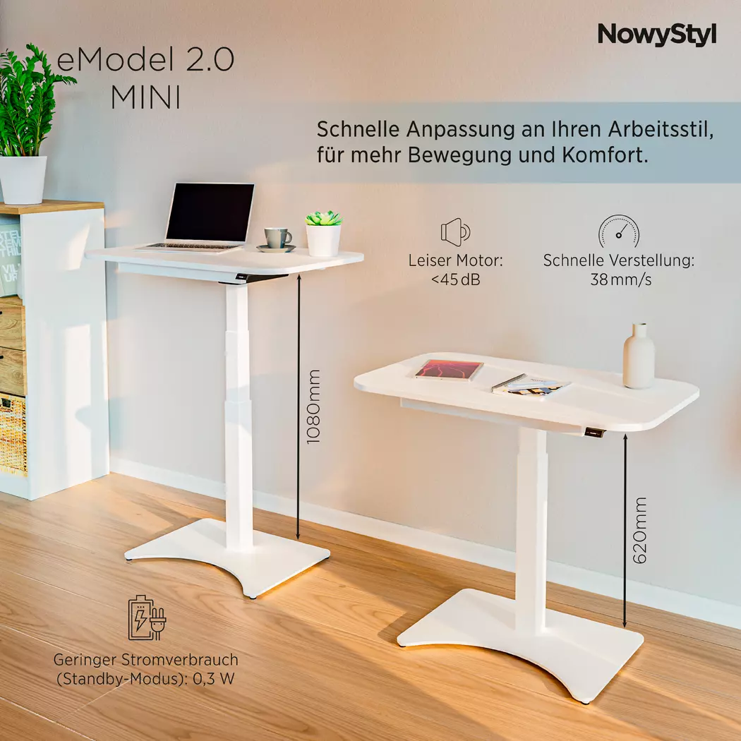 Schreibtisch elektrisch eModel2.0 Mini, 90 x 55 cm