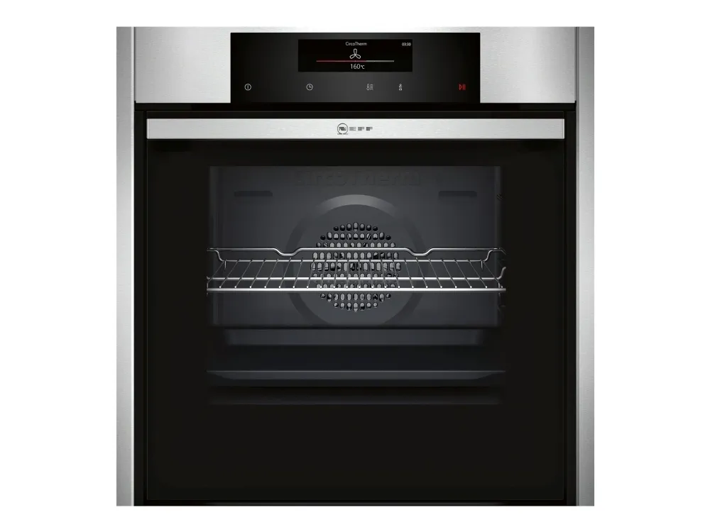 Neff N 90 B56CT64N0 - Ovn - til indbygning - niche - bredde: 56 cm - dybde: 55 cm - højde: 58.5 cm - med selv-rengøring - Klasse A - rustfrit stål