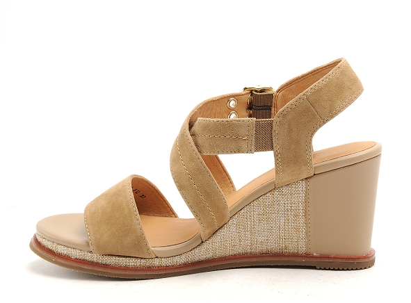 Fugitive nu pieds talons femme irlande beige