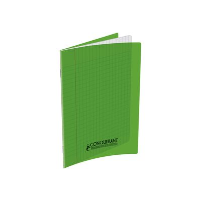 Conquérant Classique - Cahier polypro 17 x 22 cm - 96 pages - grands carreaux (Seyes) - vert