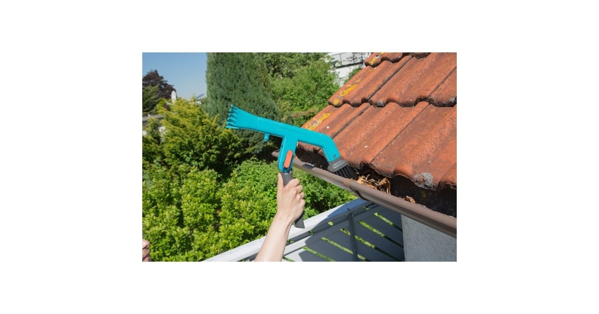 GARDENACombisystem gootreiniger gehoekte bezem  (Turquoise/zwart, 3651-20)