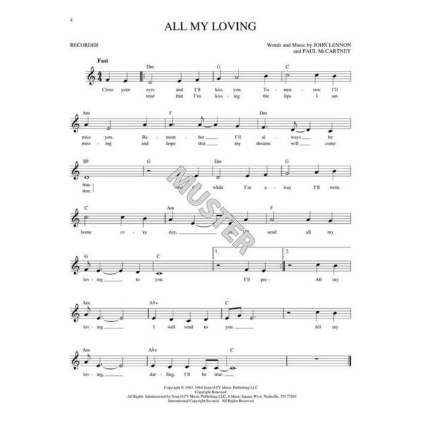 Hal Leonard Easy Pop Melodies Recorder