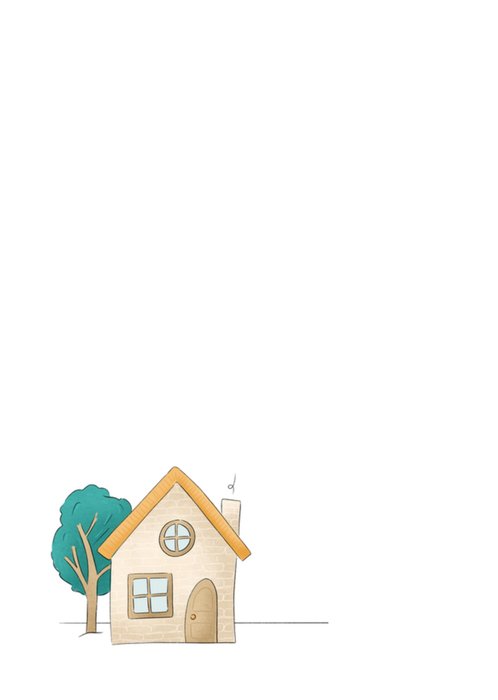 Studio Fred Illustraties | Nieuwe woning kaart | Ballonnen