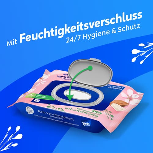 Tempo Feuchtes Toilettenpapier Mandelmilch & Panthenol