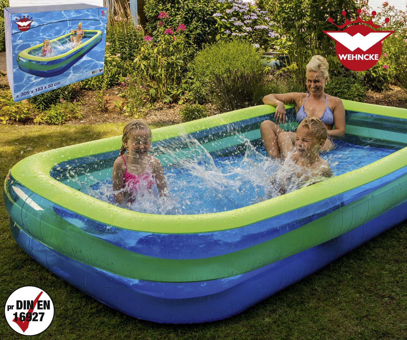 Happy People Jumbo Pool Planschbecken 305 x 183 x 50 cm