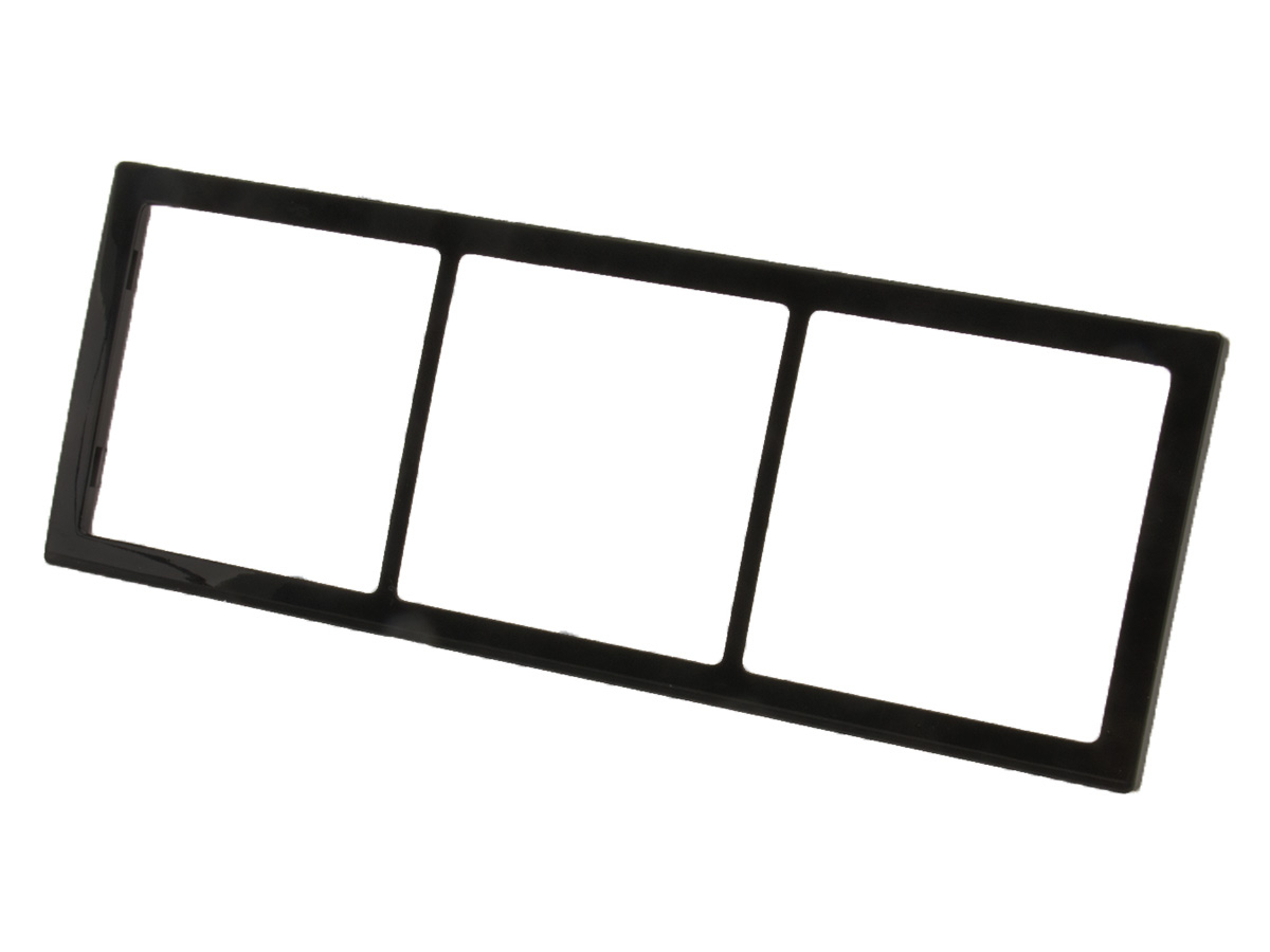 BBA 3-vak stopcontact afdekraam - black