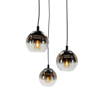Eglo hanglamp Ariscani zwart 3-lichts rond