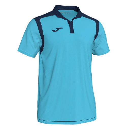 Polo Manga Corta Joma Campeonato V Turquesa Flúor Marino