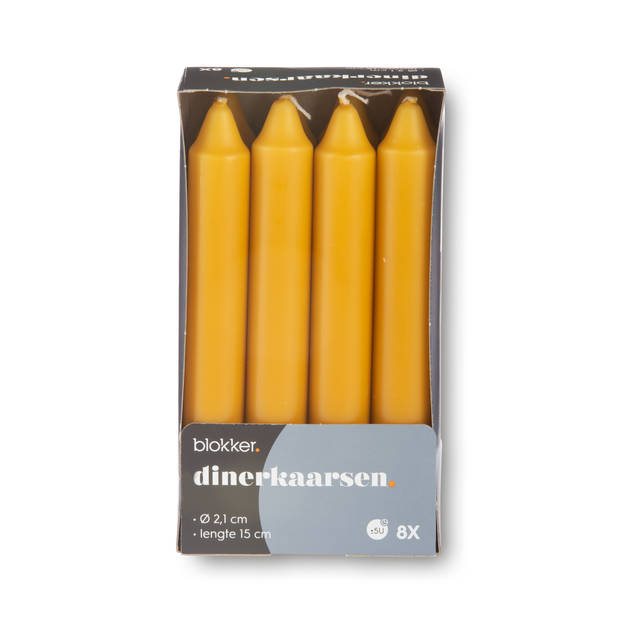 Blokker Dinerkaars - 8 stuks - 15 cm - Oker